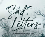 Sad Letters - A Handwritten Font Script