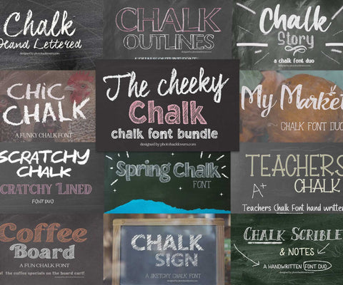 The Cheeky Chalk Font Bundle
