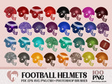100 colors football helmet clipart collection - helmet