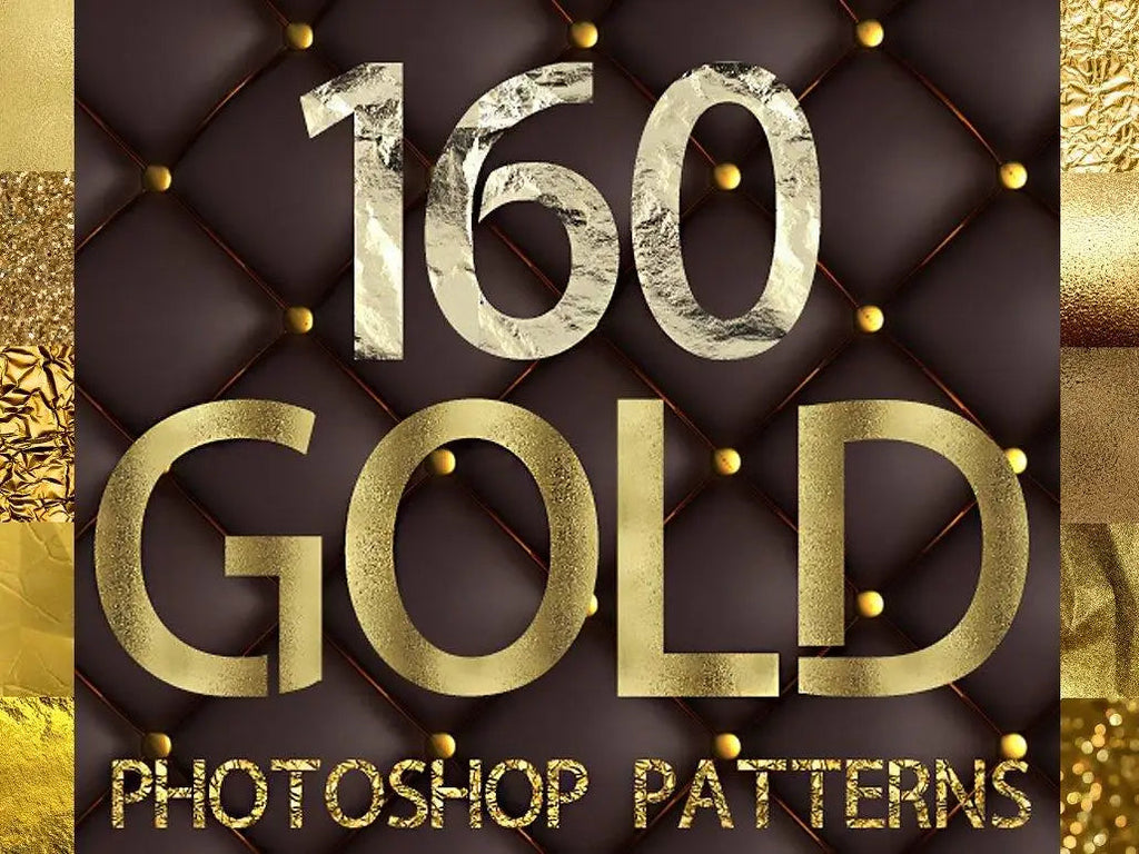 Gold Photoshop Patterns Bundle- gold pattern photoshop