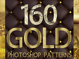 160 Gold Photoshop Patterns Bundle - Bundle- photoshop