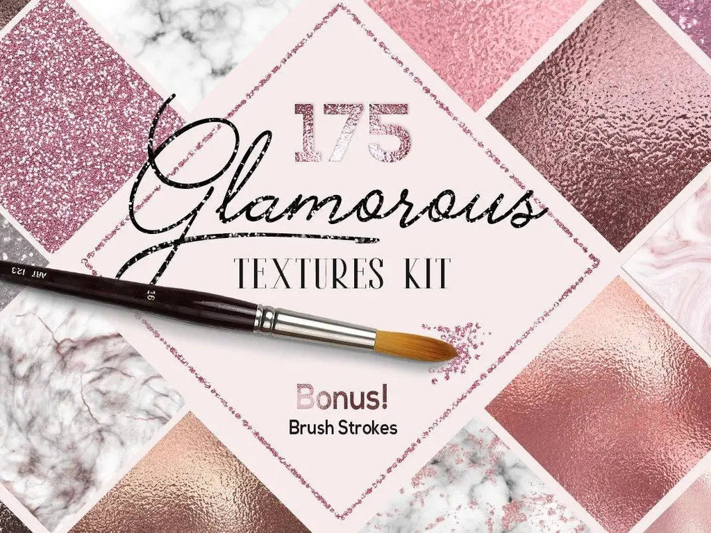 175 Glamourous Textures Kit - -rose gold textures