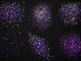 25 Chunky Purple Glitter Overlays - -purple glitter overlays