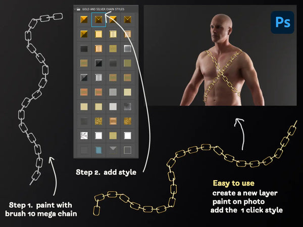 40 Chain Photoshop Brushes Chain