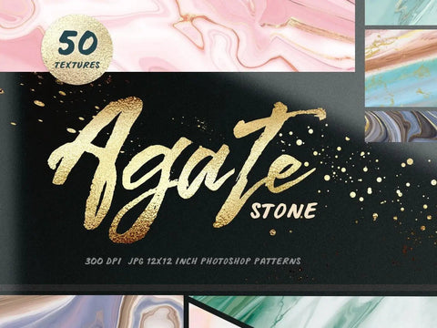 50 Agate Stone Textures - Visual Art work