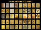 50 gold nugget textures & backgrounds - visual artwork