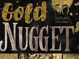 50 Gold Nugget Textures & Backgrounds - Visual Artwork