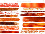 50 Orange Brush Strokes - Visual Artwork