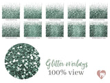 60 mint green glitter tumbler overlays - visual artwork