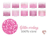 60 Pink Glitter Tumbler Overlays - Visual Artwork