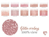 60 Rose Gold Glitter Tumbler Overlays - Visual Artwork