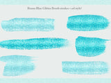80 Blue Watercolor Splashes - Visual Art