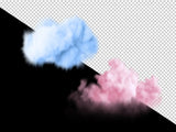 Aesthetic clouds clipart - visual artwork