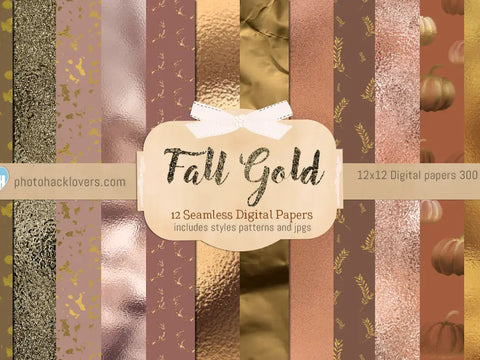 Autumn digital paper pack - visual artwork