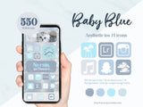 Baby blue ios app icons - software