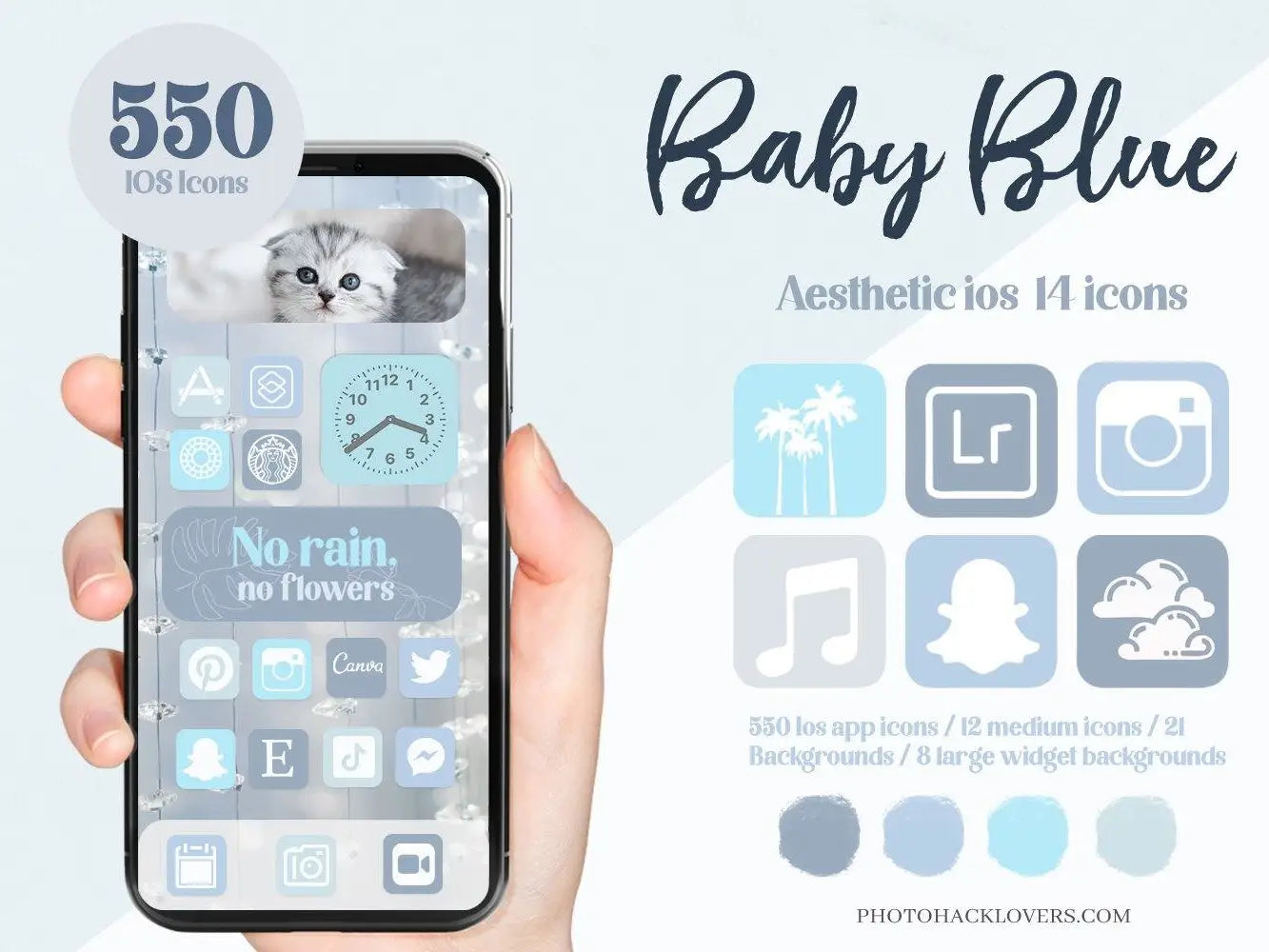 Baby Blue IOS App Icons