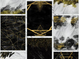 Black and gold digital paper - visual artwork