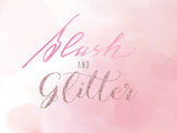 Blush and glitter branding kit - visual artwork