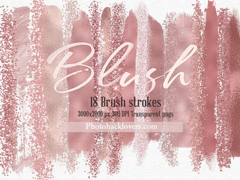 Blush Pink Brushstrokes - Visual Artwork