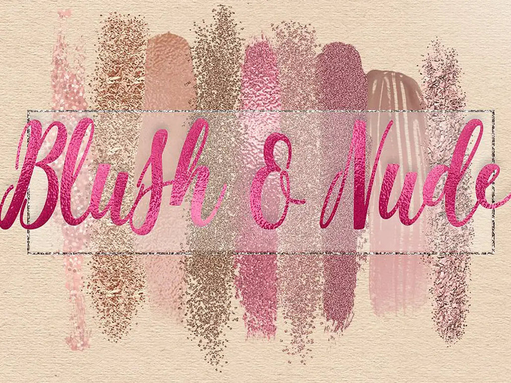 Blush Pink Gold Brush Strokes