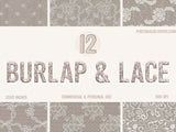 Burlap and Lace Digital Paper - Visual ArtWork
