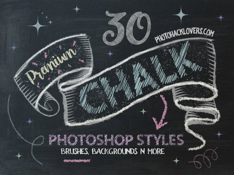 Chalk brushes and styles for photoshop - visual artwork