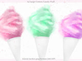 Cotton candy clipart - visual artwork