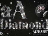 Diamond Alphabet Clip Art - Visual Artwork