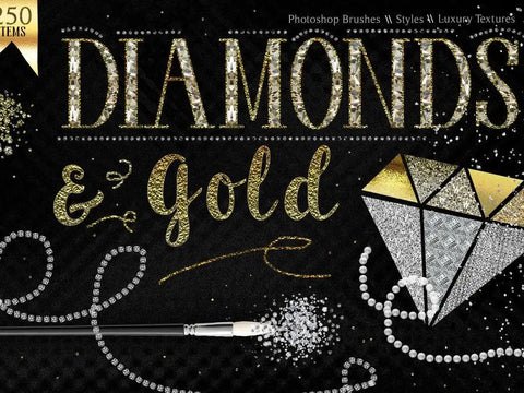 Gold and diamond design kit - digital