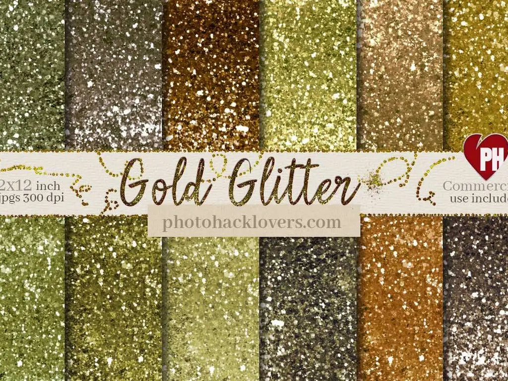 Gold Glitter Digital Paper