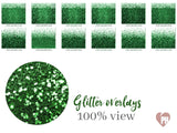 GREEN Glitter Tumbler Overlays - Digital