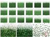 Green glitter tumbler overlays - digital