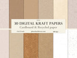 Kraft digital paper - 12x12 inch / brown / 300 dpi - digital