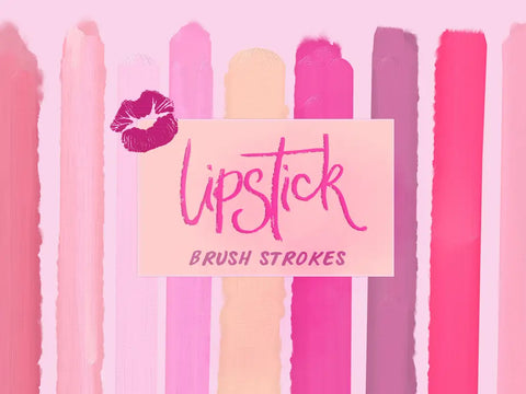 Lipstick brush strokes - Digital