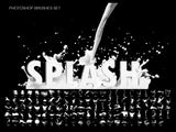 Milk splash photoshop brushes - digital