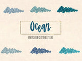 Ocean ombre watercolors - digital