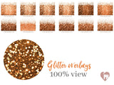 Orange glitter tumbler overlays - orange - digital