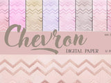 Pastel chevron digital paper