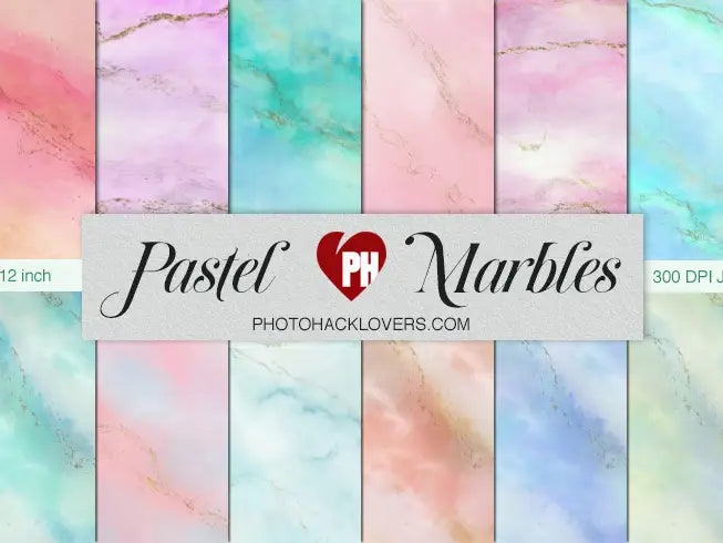 Pastel Marble Digital Paper