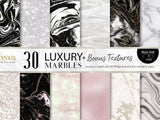 Pink gold and black modern marble textures - digital