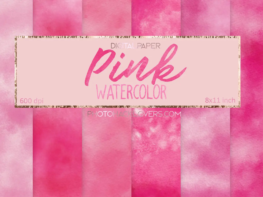 Pink Watercolor Digital Paper