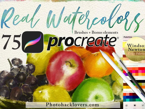 Procreate watercolor brushes - digital