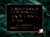 Rose gold foil alphabet clipart - digital