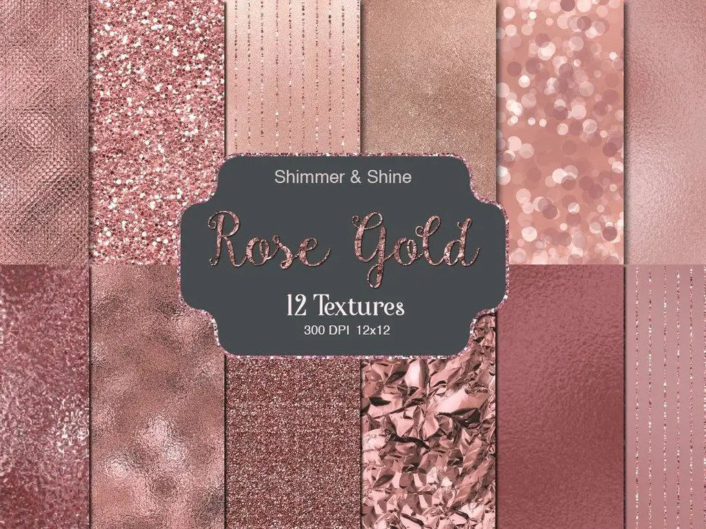 Rose gold shimmer and shine - digital