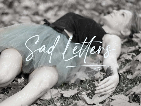 Sad Letters - A Handwritten Font Script