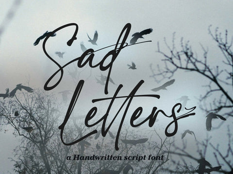 Sad Letters - A Handwritten Font Script - Fonts