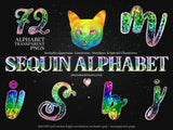Sequin Alphabet Clip Art - Digital