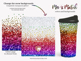 Tumbler Rainbow Glitter Overlays - rainbow - Digital