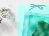 Turquoise foil digital paper