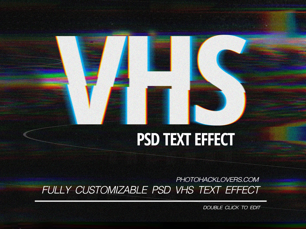 VHS PSD Text Effect - Photoshop